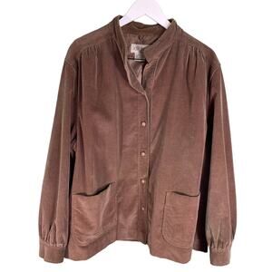 Ellen B Corduroy Lined Jacket Cotton Blend Made‎ in Japan Size 46 XL